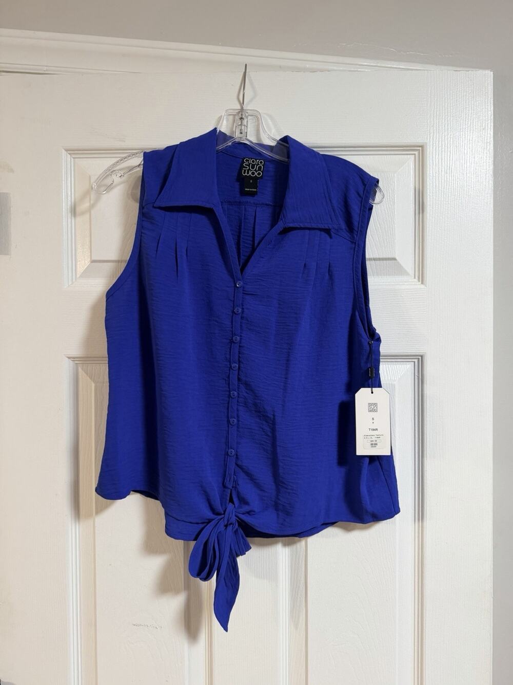 Clara Sun Woo blue sleeveless top - Size Large